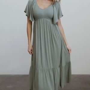 Baltic Born Felicity Smocked Dress, Sage, Large